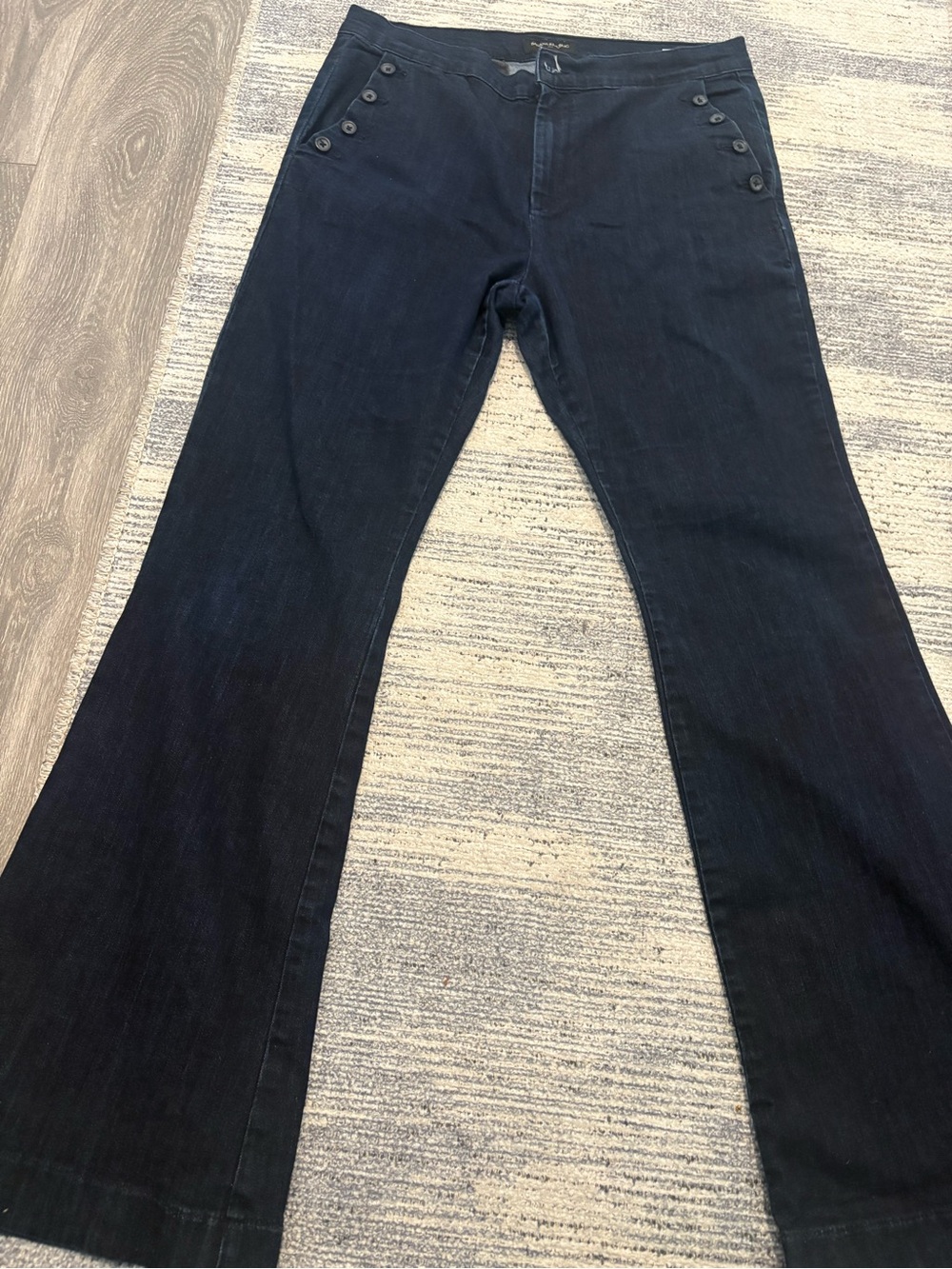 Banana Republic Navy High-Rise Flared Jeans